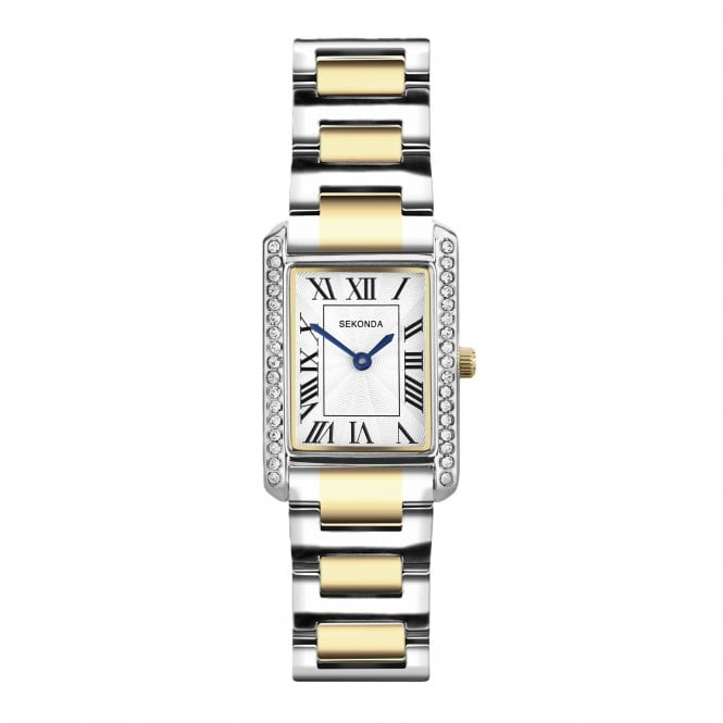 Sekonda  Ladies Colette Stone Set Two Tone Stainless Steel Watch 