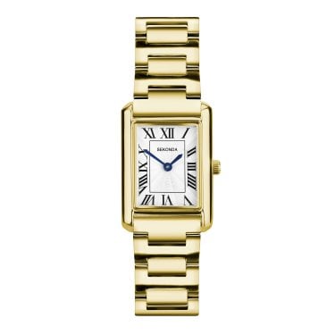 Sekonda Ladies Colette White Dial Gold Tone Stainless Steel Watch