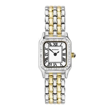 Sekonda Ladies Monica Crystal White Dial Two Tone Stainless Steel Watch