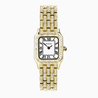 Sekonda Ladies Monica White Dial Crystal Gold Tone Stainless Steel Watch
