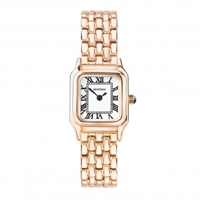 Sekonda  Ladies Monica White Dial Rose Gold Tone Stainless Steel Watch