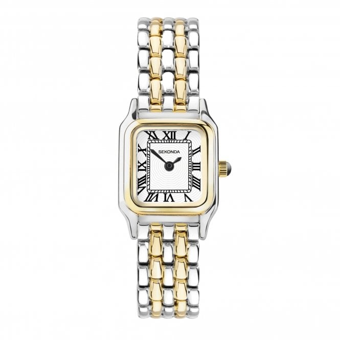 Sekonda  Ladies Monica White Dial Two Tone Stainless Steel Watch
