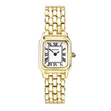 Sekonda Ladies Monica White Dial Yellow Gold Tone Stainless Steel Watch