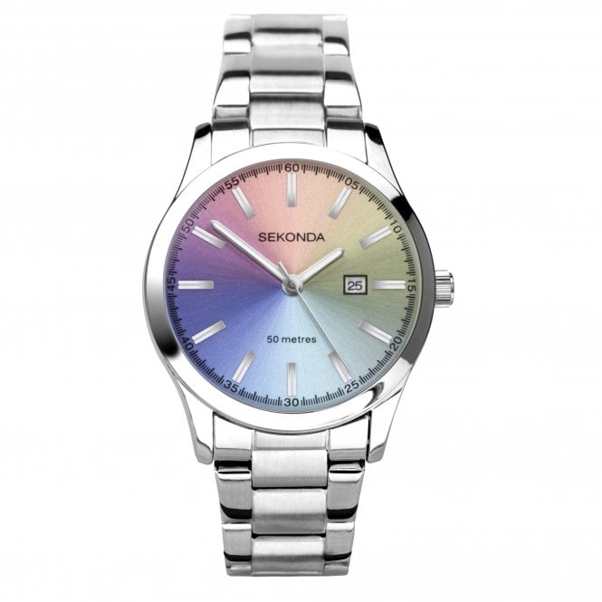 Sekonda  Ladies Taylor Rainbow Dial Stainless Steel Watch