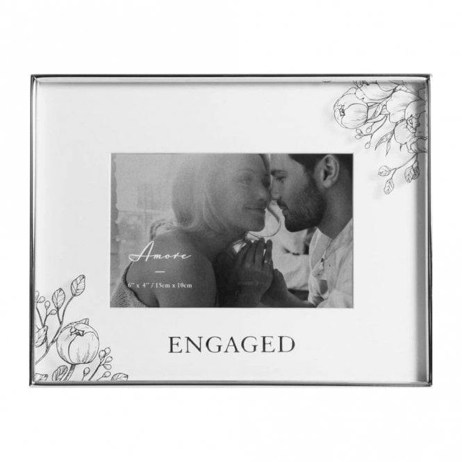 Gifts Silver Foil Floral Detail Frame 6