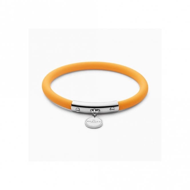 Skagen Blakely Yellow Silicone and Silver-Tone Bracelet - One Size