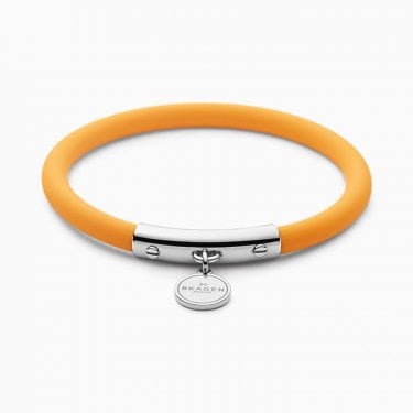 Skagen Blakely Yellow Silicone and Silver-Tone Bracelet - One Size