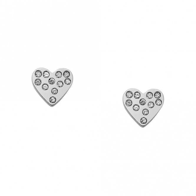 Skagen Jewellery Skagen Kariana Stainless Steel CZ Heart Stud Earrings 0.7cm