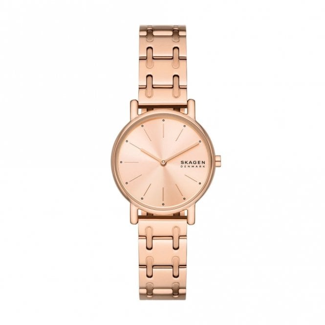 Skagen Watches Skagen Ladies Signatur Lille Rose Gold Tone Stainless Steel Watch