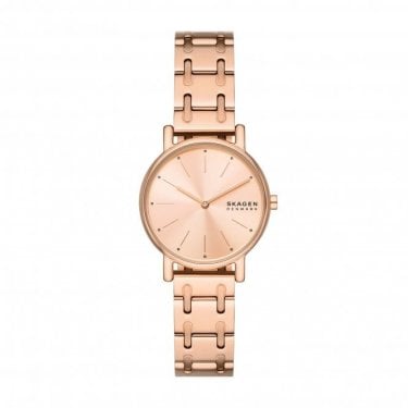 Skagen Ladies Signatur Lille Rose Gold Tone Stainless Steel Watch