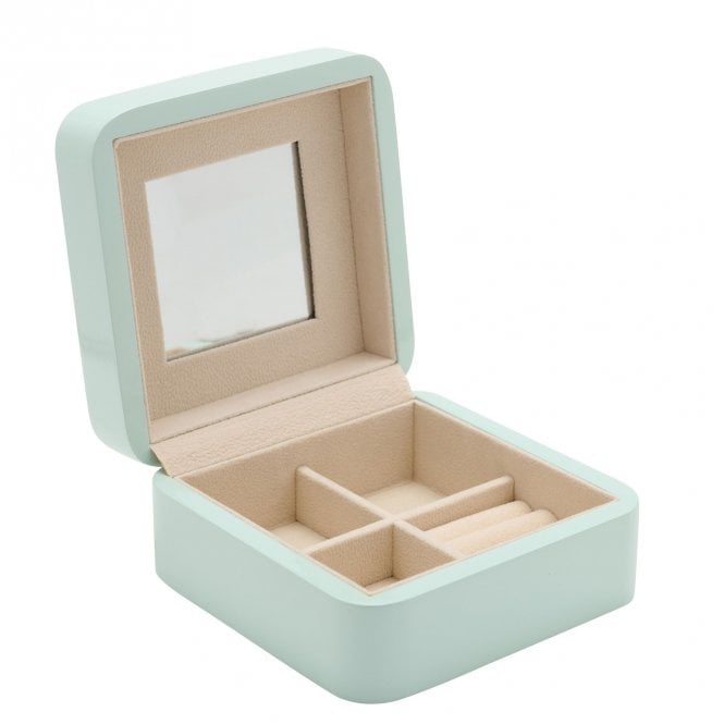 Sophia  Blue Wooden Jewellery Box 6.2 x 12.6 x 12.8cm 
