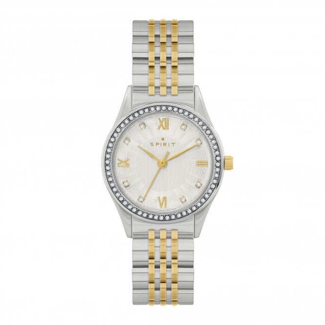 Spirit  Ladies Silver Dial Two Tone Stainless Steel Watch