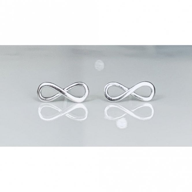 Faith Sterling Silver Sterling Silver Plain Infinity Drop Earrings 12x5mm