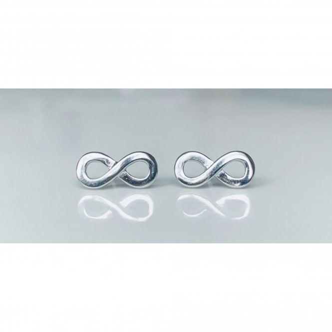 Faith Sterling Silver Sterling Silver Plain Infinity Symbol Stud Earrings 12x6mm