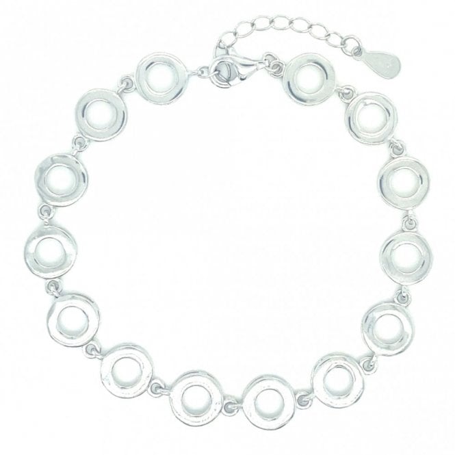 Faith Sterling Silver Sterling Silver Plain Thick Circle Link Bracelet 16+4cm