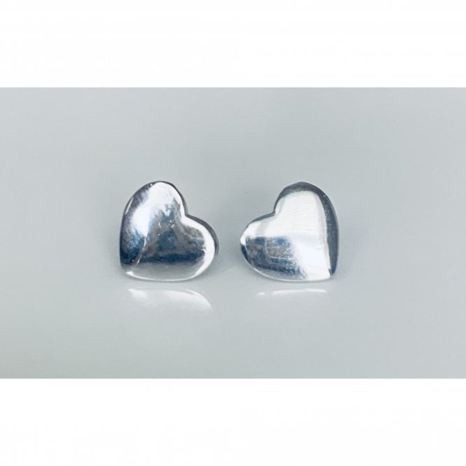 Faith Sterling Silver Sterling Silver Small Plain Heart Stud Earrings 9x10mm
