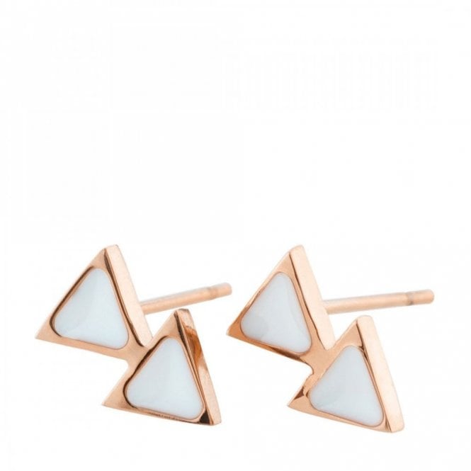 Storm  Jewellery Enamelli Rose Gold Tone Earrings