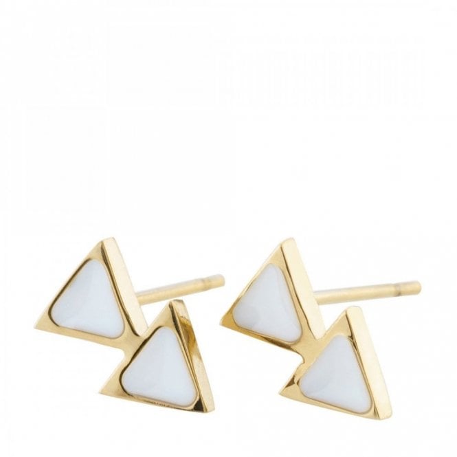 Storm  Jewellery Enamelli Yellow Gold Tone Earrings