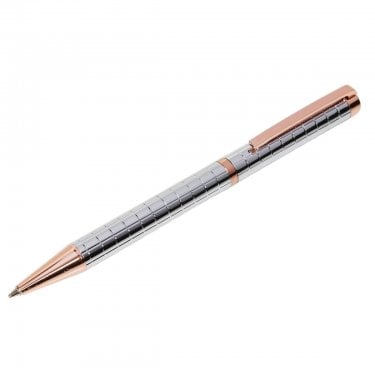 Stratton Ballpoint Silver & Rose Gold Pen