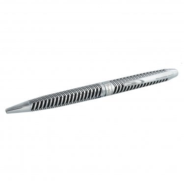 Stratton Rollerball Silver & Black Pen