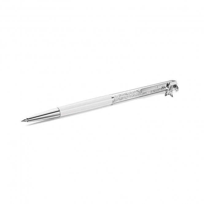 Swarovski Accessories Swarovski Crystalline White Lacquered Chrome Ballpoint Pen  