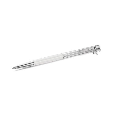 Swarovski Crystalline White Lacquered Chrome Ballpoint Pen  