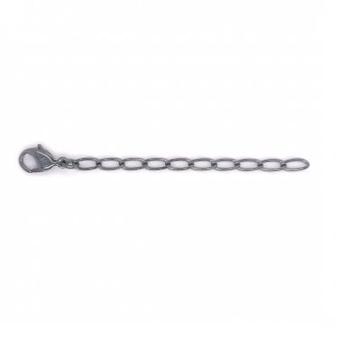 Swarovski Black Rhodium Tone Curved Link Extender Chain 1163432 Length: 75mm Individual Link: 6x3mm