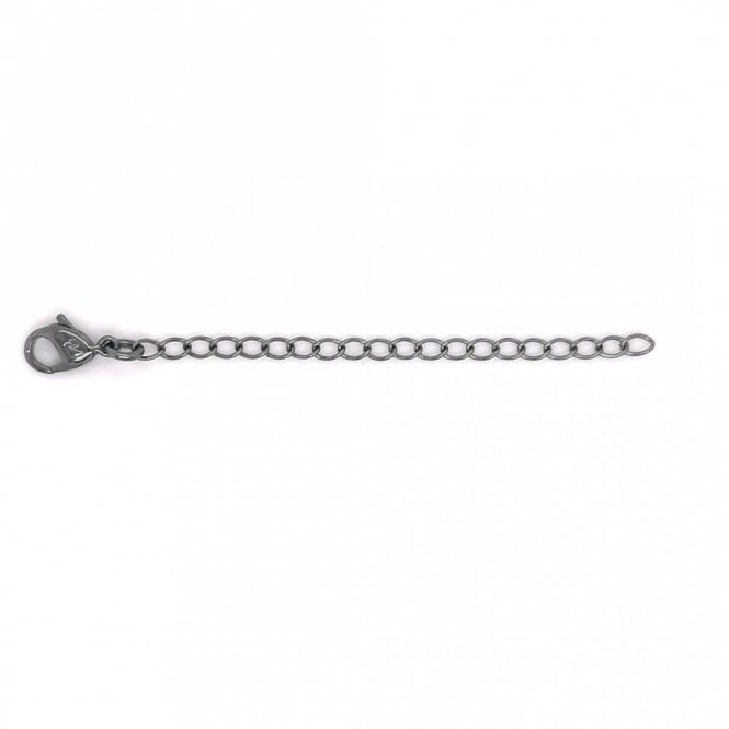 Swarovski Extenders Swarovski Black Rhodium Tone Curved Link Extender Chain 5000359   Length: 80mm Individual Link: 4x3mm