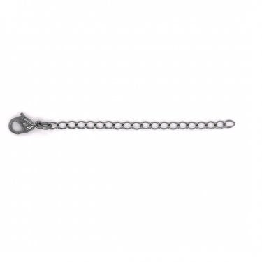 Swarovski Black Rhodium Tone Curved Link Extender Chain 5000359   Length: 80mm Individual Link: 4x3mm