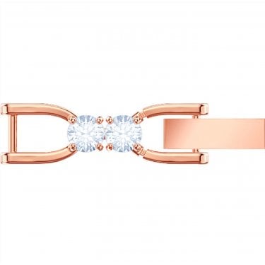 Swarovski Tennis Deluxe Bracelet or Tennis Deluxe Necklace Rose Gold Tone Extender 