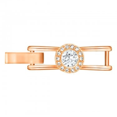 Swarovski Una Angelic Round Cut Pavé Rose Gold Tone Bracelet / Necklace Extender 2.2 x 0.8cm