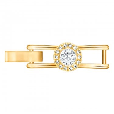 Swarovski Una Angelic Round Cut Pavé Yellow Gold Tone Necklace / Bracelet Extender 2.2 x 0.8cm