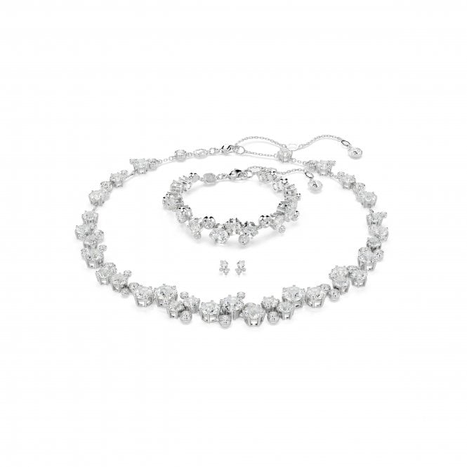 Swarovski Jewellery Swarovski Constella Mixed Cuts Necklace, Earrings & Bracelet Set 1.3cm, 38-45cm, 0.7 x 1.1cm, 15.5-20cm 