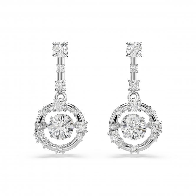 Swarovski Jewellery Swarovski Constella Round Cut Dancing Stone Drop Earrings 2.2 x 1cm  