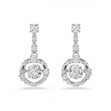 Swarovski Constella Round Cut Dancing Stone Drop Earrings 2.2 x 1cm  