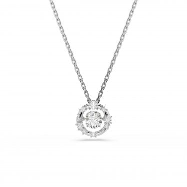 Swarovski Constella Round Cut Dancing Stone Necklace 1.1 x 1.1cm, 38-45cm 