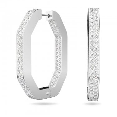 Swarovski Dextera Octagon Large Hoop Earrings 3.9x2.7cm