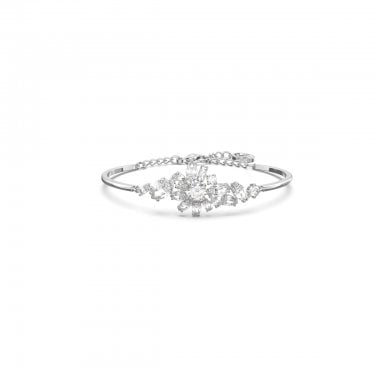 Swarovski Gema Mixed Cuts Flower Bangle 4cm, 16.5-20cm