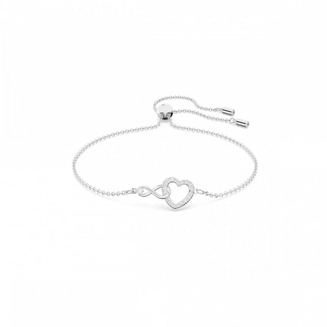 Swarovski Jewellery Swarovski Hyperbola Infinity & Heart Crystal Adjustable Slider Bracelet 12-24cm  