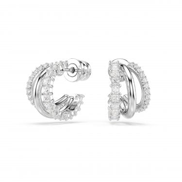 Swarovski Hyperbola Round Cuts Mini Hoop Earrings 1.3 x 0.9cm  