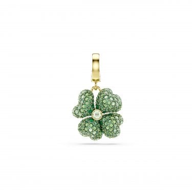 Swarovski Idyllia Green Clover Gold Tone Charm 2.5 x 1.5cm
