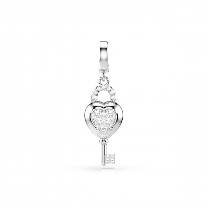 Swarovski Jewellery Swarovski Idyllia Mixed Cuts Heart with Key Charm 3.7 x 1.1cm