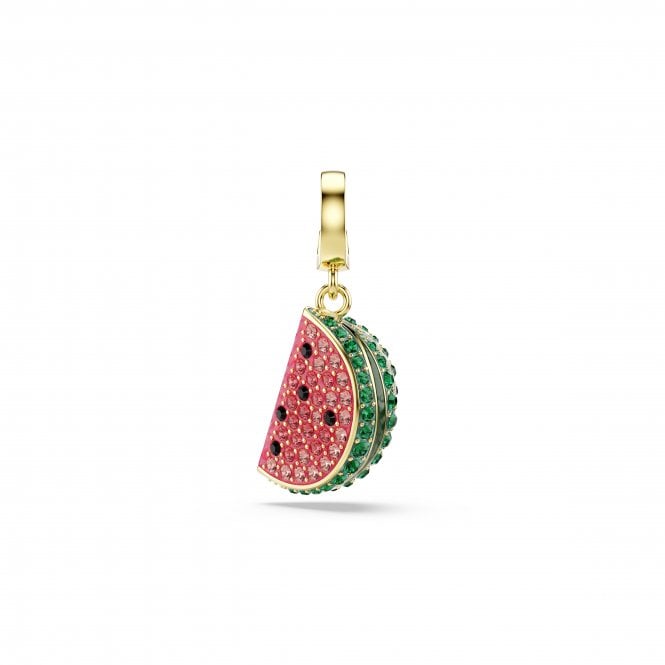 Swarovski Jewellery Swarovski Idyllia Mixed Cuts Multicoloured Watermelon Gold Tone Charm 2.7 x 1cm
