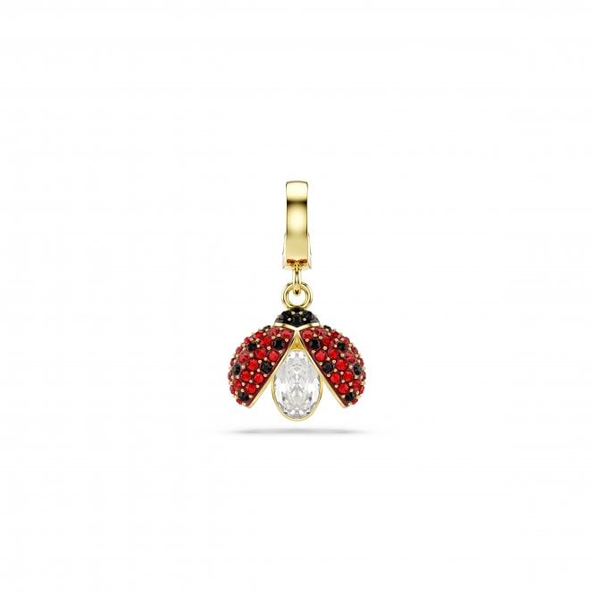 Swarovski Jewellery Swarovski Idyllia Mixed Cuts Red Ladybird Gold Tone Charm 2.3 x 1.4cm