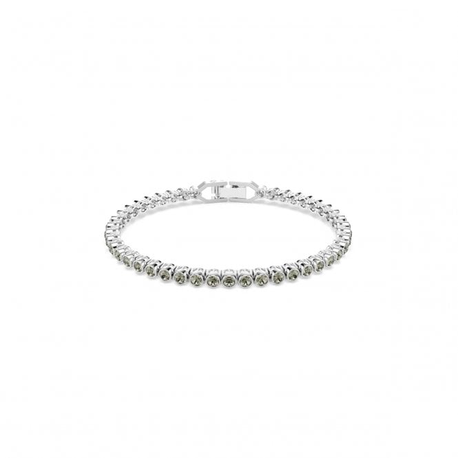 Swarovski Jewellery Swarovski Imber Emily Round Cut Black Crystal Tennis Bracelet 0.3cm, 16.5 - 18.5cm