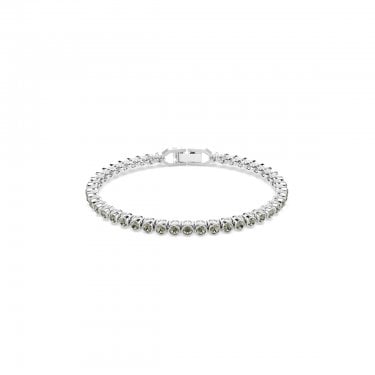 Swarovski Imber Emily Round Cut Black Crystal Tennis Bracelet 0.3cm, 16.5 - 18.5cm