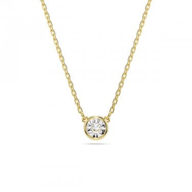 Swarovski Imber Round Cut Crystal Gold Tone Necklace 0.7 x 0.7cm, 38-45cm