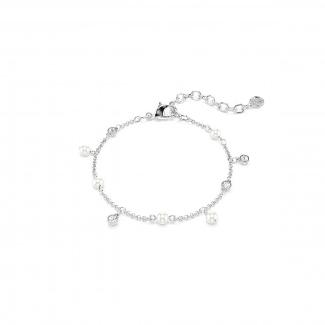 Swarovski Jewellery Swarovski Imber Round Cut Crystal & Pearl Bracelet 0.7 x 0.4cm, 15.5cm