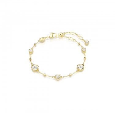 Swarovski Imber Round Cut Scattered Gold Tone Bracelet 0.7cm, 16.5-19.5cm