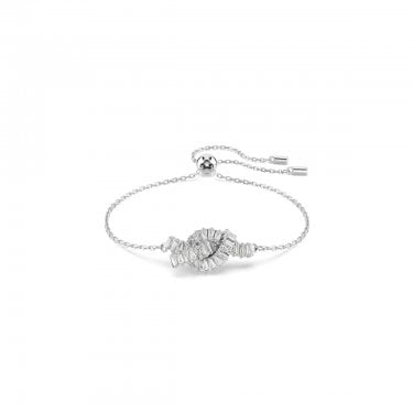 Swarovski Matrix Baguette Cut Knot Adjustable Slider Bracelet 1 x 2cm, 12 - 24cm